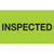 1 1/4 x 2" - "Inspected" (Fluorescent Green) Labels 500/Roll