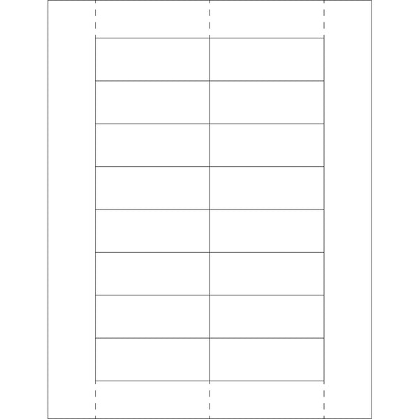 1 1/8 x 3 Plastic Label Holder Insert Cards 800/Case