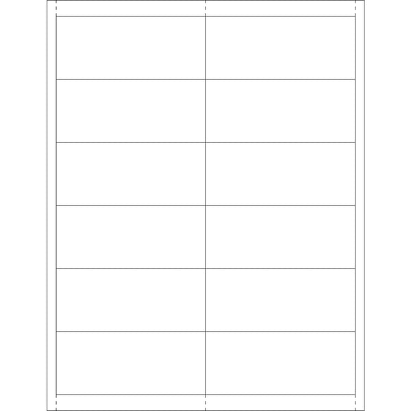 1 11/16 x 4 Plastic Label Holder Insert Cards 600/Case