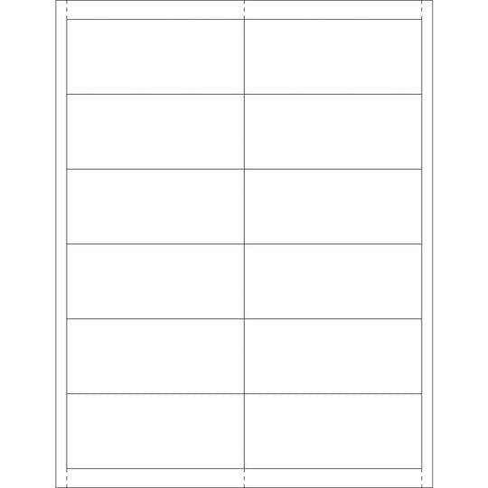 1 11/16 x 4 Plastic Label Holder Insert Cards 600/Case