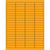 1 15/16 x 1/2" Fluorescent Orange Rectangle Laser Labels 8000/Case