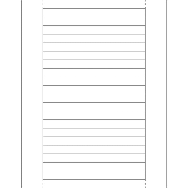 1/2 x 6 Plastic Label Holder Insert Cards 1000/Case