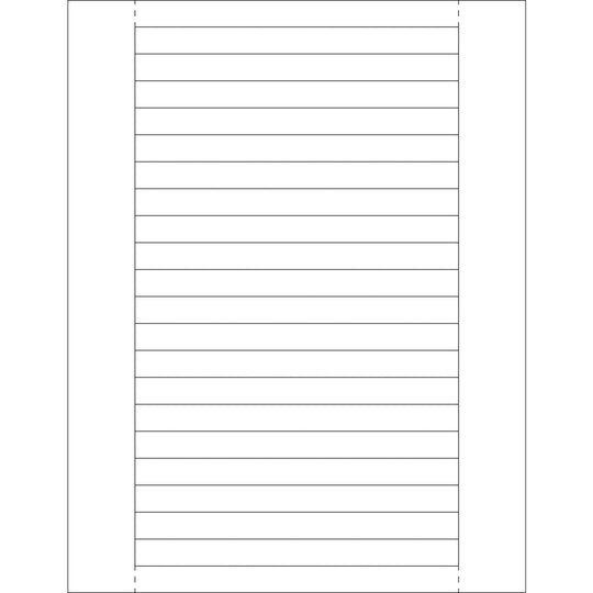 1/2 x 6 Plastic Label Holder Insert Cards 1000/Case