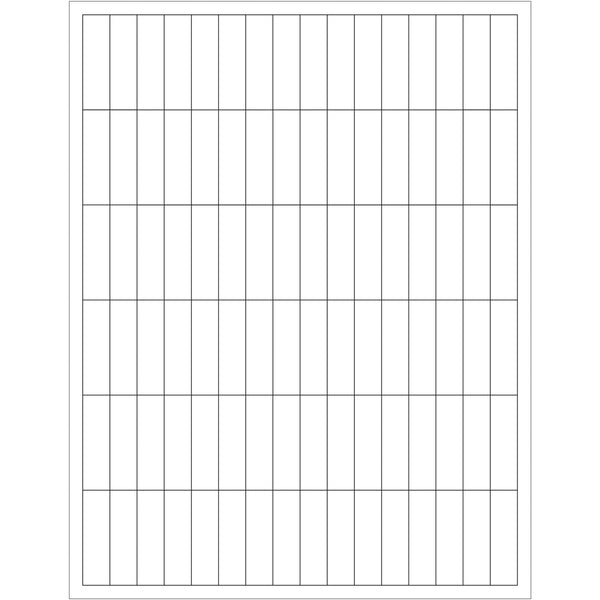 1/2 x 1 3/4" White Rectangle Laser Labels 9600/Case