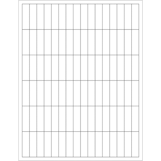 1/2 x 1 3/4" White Rectangle Laser Labels 9600/Case
