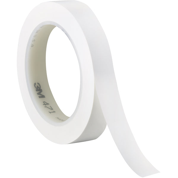 3/4" x 36 yds. White 3M 471 Vinyl Tape 48/Case