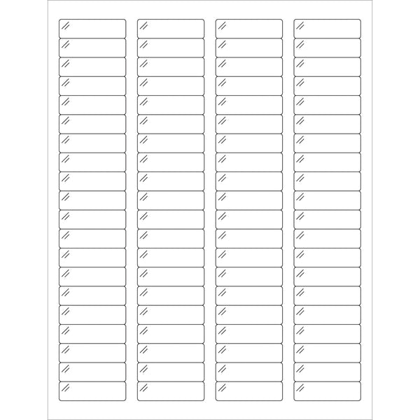 1 3/4 x 1/2" Crystal Clear Rectangle Laser Labels 8000/Case