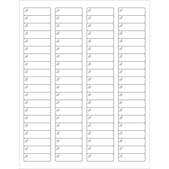 1 3/4 x 1/2" Crystal Clear Rectangle Laser Labels 8000/Case