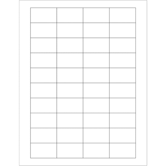 1 3/4 x 1" White Rectangle Laser Labels 4000/Case
