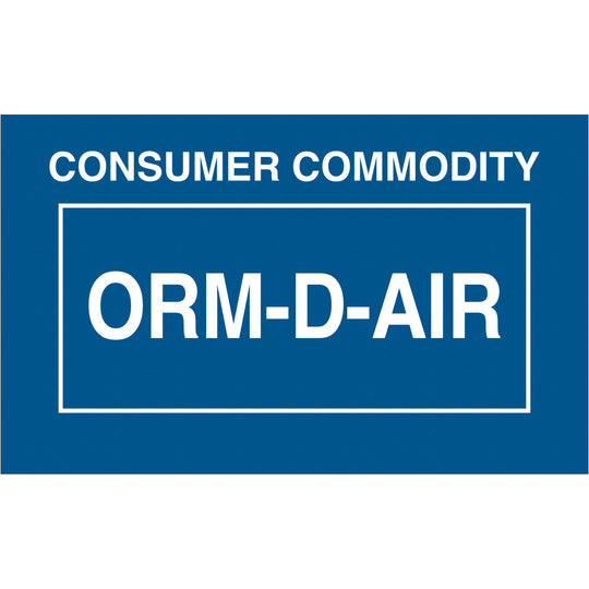 1 3/8 x 2 1/4" - "Consumer Commodity ORM-D-AIR" Labels 500/Roll