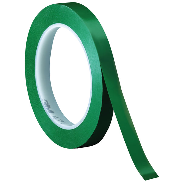 1/4" x 36 yds. Green 3M 471 Vinyl Tape 3/Case