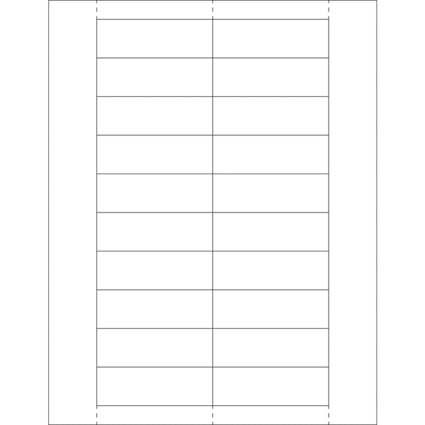 1 x 3 Plastic Label Holder Insert Cards 1000/Case