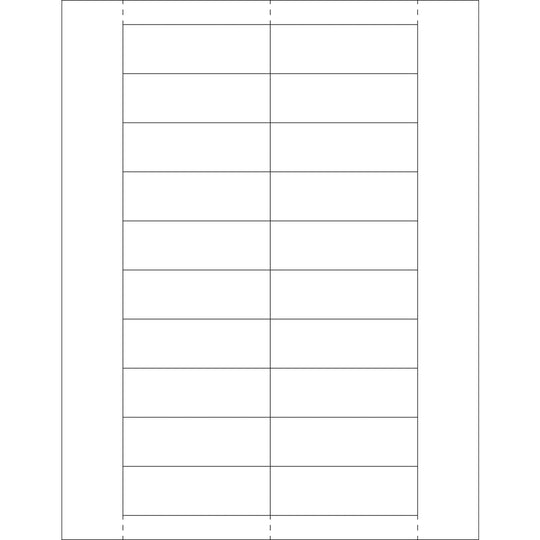 1 x 3 Plastic Label Holder Insert Cards 1000/Case