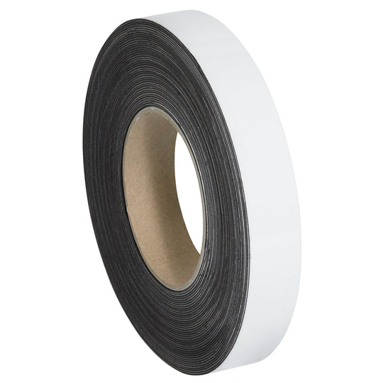 1" x 50 Foot - White Warehouse Labels - Magnetic Rolls