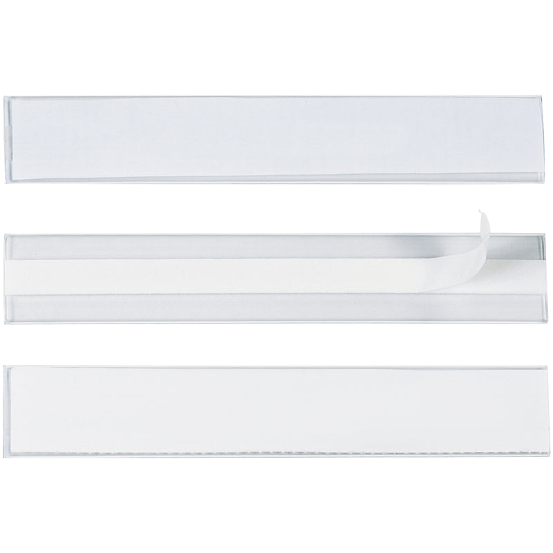 2 x 6 Open-Edge Plastic Label Holders - PackagingSupplies.com