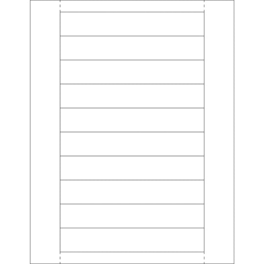 1 x 6 Plastic Label Holder Insert Cards 500/Case