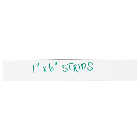 1 x 6 White Warehouse Labels - Magnetic Strips 25/Case