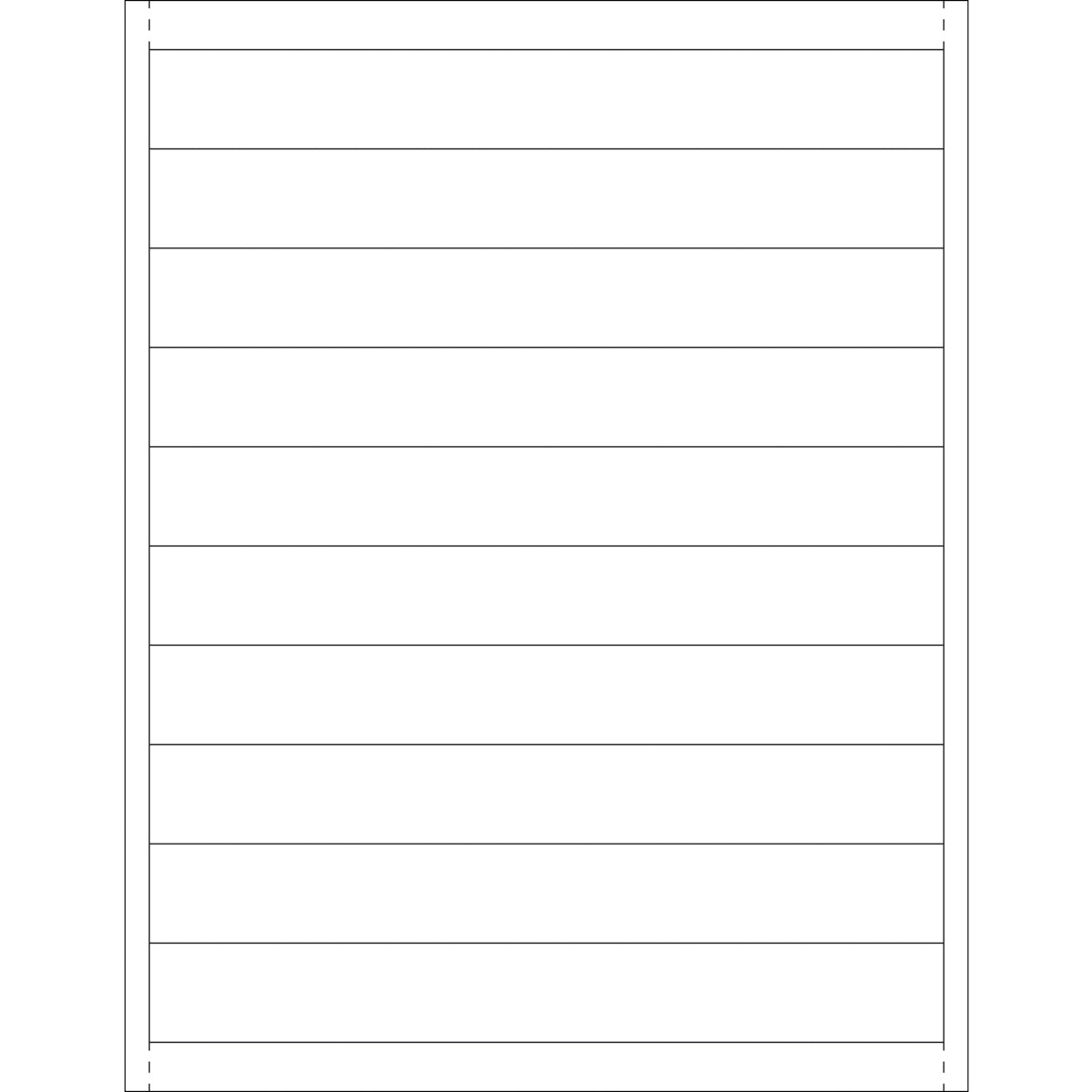 1 x 8 Plastic Label Holder Insert Cards