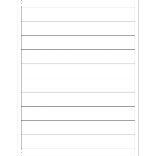 1 x 8 Plastic Label Holder Insert Cards 500/Case