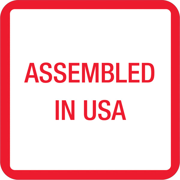 1" x 1" - "Assembled in U.S.A." Labels 500/Roll