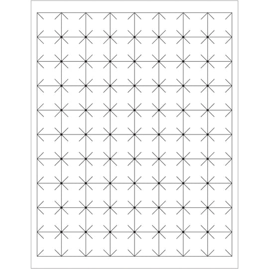 1 x 1" White Rectangle Security Slit Laser Labels 8000/Case