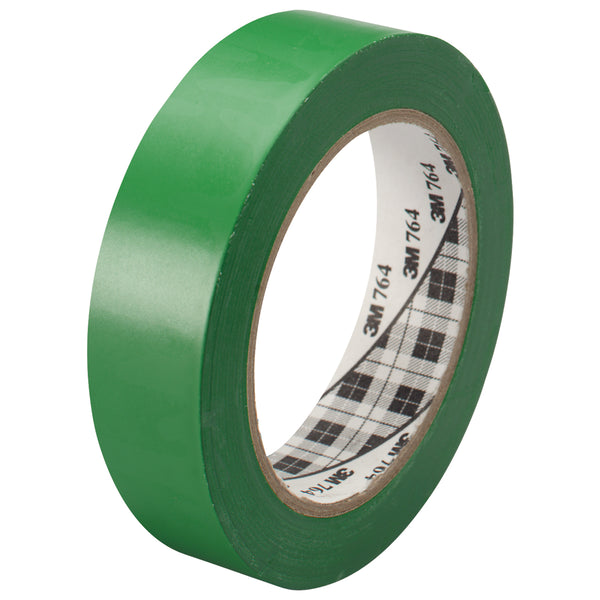 1" x 36 yds. Green 3M 764 Vinyl Tape 36/Case
