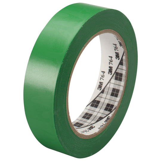 1" x 36 yds. Green 3M 764 Vinyl Tape 6/Case