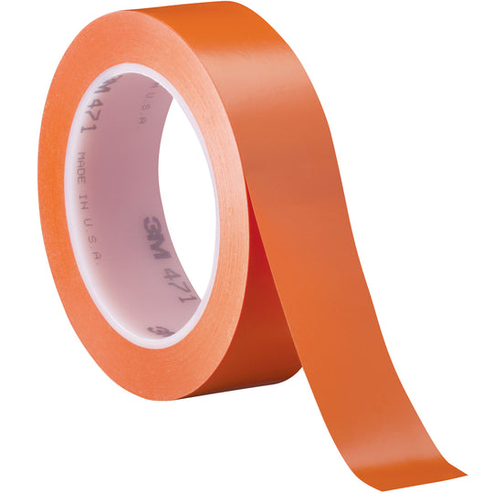 1" x 36 yds. Orange 3M 471 Vinyl Tape 3/Case
