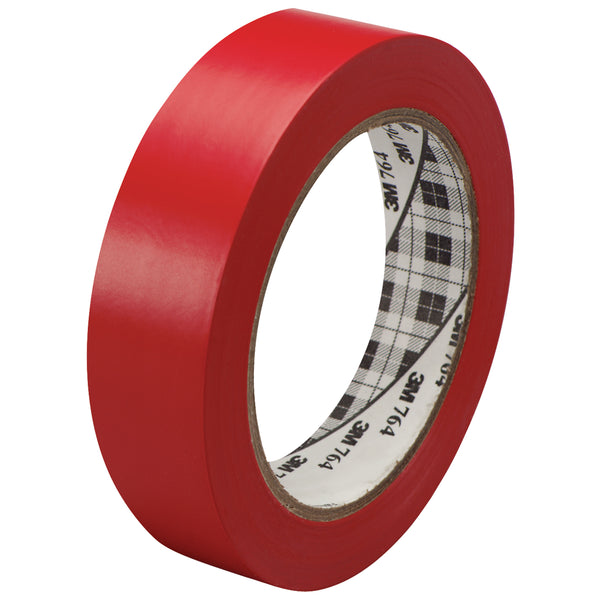 1" x 36 yds. Red 3M 764 Vinyl Tape 36/Case