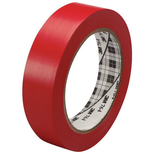 1" x 36 yds. Red 3M 764 Vinyl Tape 36/Case