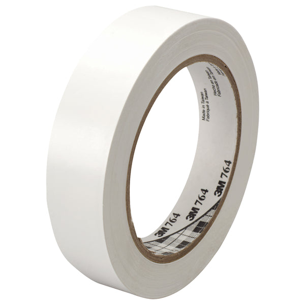 1" x 36 yds. White 3M 764 Vinyl Tape 36/Case