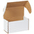 10 5/16 x 5 x 5 9/16 White Corrugated Boxes (fits 25 CD Jewel Cases) 50/Case