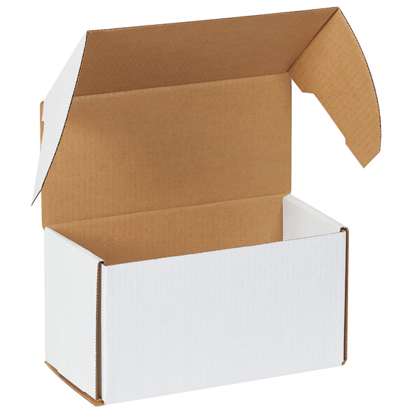 10 5/16 x 5 x 5 9/16 White Corrugated Boxes (fits 25 CD Jewel Cases) 50/Case