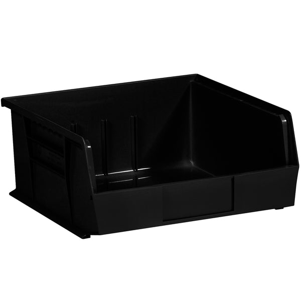 10 7/8 x 11 x 5 Black Plastic Bin Boxes 6/Case
