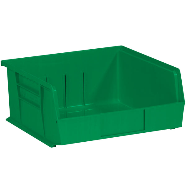 11 x 10 7/8 x 5 Green Plastic Bin Boxes 6/Case