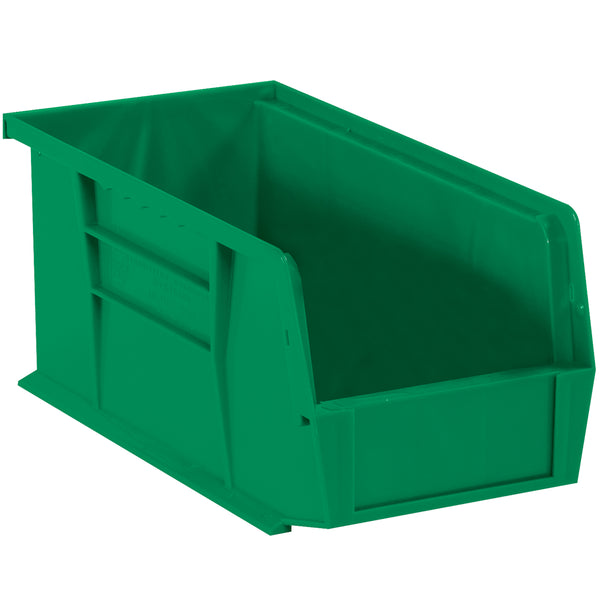 10 7/8 x 4 1/8 x 4 Green Plastic Bin Boxes 12/Case