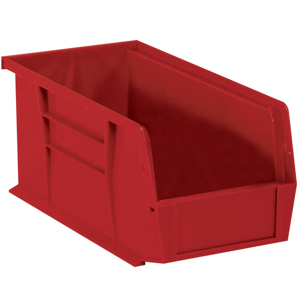 10 7/8 x 4 1/8 x 4 Red Plastic Bin Boxes 12/Case