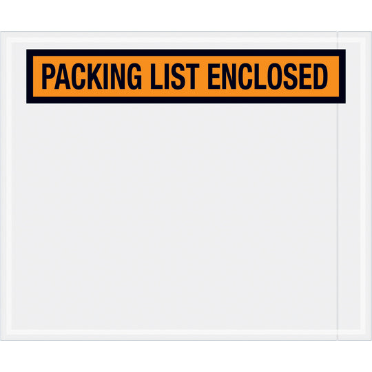 10 x 12 Packing List Envelopes (Panel Face) - ORANGE 500/Case