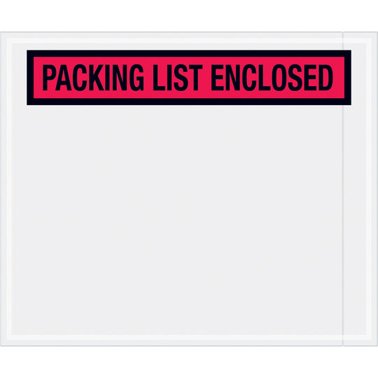 10 x 12 Packing List Envelopes (Panel Face) - RED 500/Case