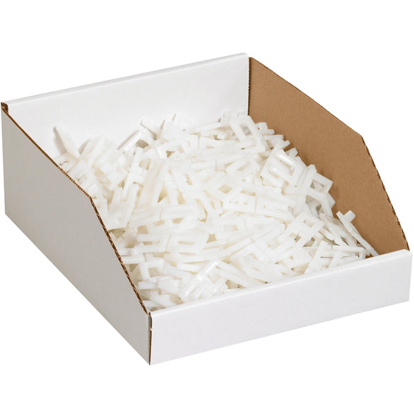 10 x 12 x 4 1/2 Open-Top White Corrugated Bin Box 25/Bundle
