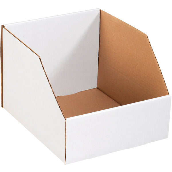 10 x 12 x 8 Open-Top White Corrugated Bin Box 25/Bundle