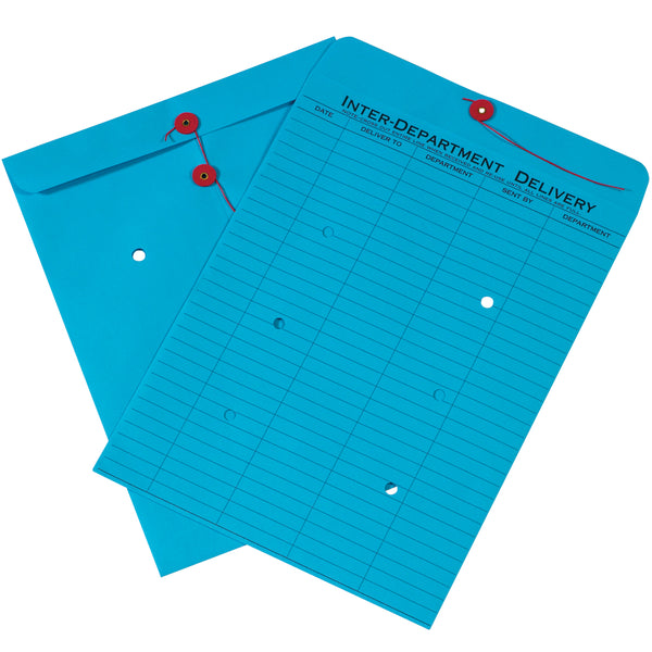10 x 13 Blue Inter-Department Envelopes 100/Case