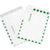 10 x 13 White Flat Tyvek Envelopes Printed First Class w/ Green Border 100/Case