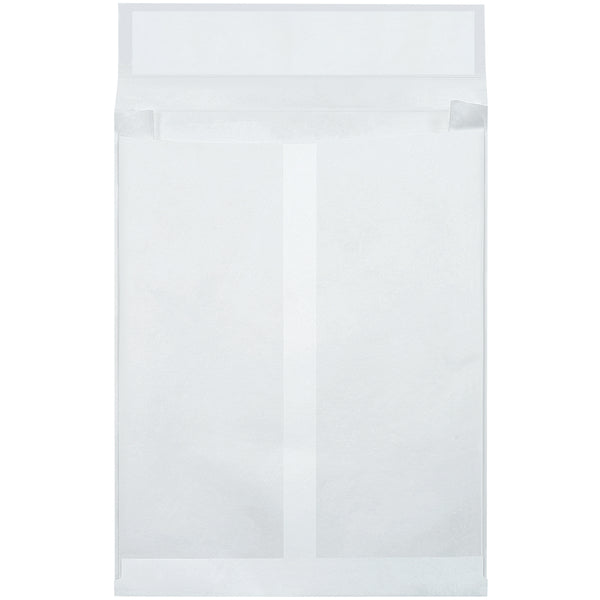 10 x 13 x 2 Expandable White Tyvek Envelopes - Side Loading 100/Case