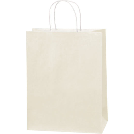 10 x 5 x 13 French Vanilla Tinted Shopping Bags 250/Case