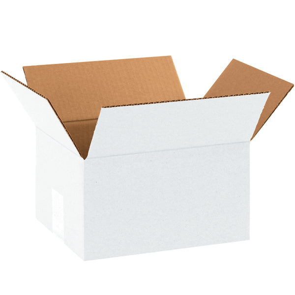 white corrugated boxes