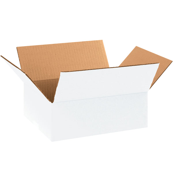 white corrugated boxes