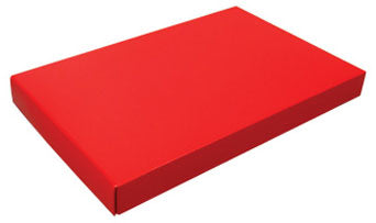11-3/16 x 7-3/8 x 1-1/8 Red 1-1/2 lb. Rectangular Candy Box LID 250/Case