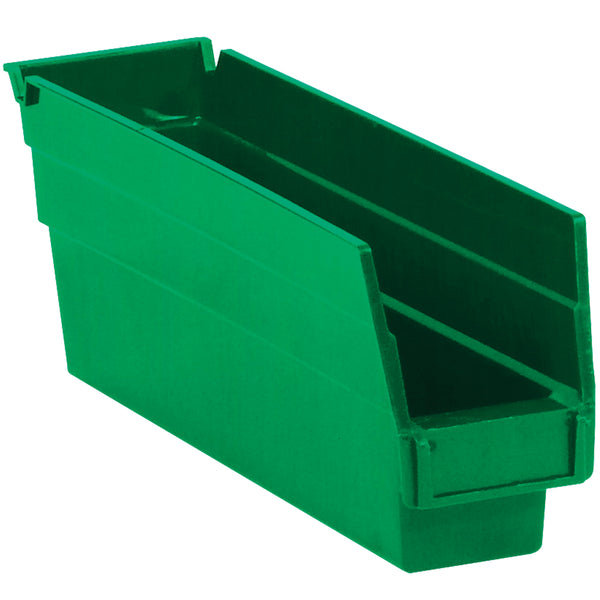 11 5/8 x 2 3/4 x 4 Green Plastic Shelf Bin Boxes 36/Case