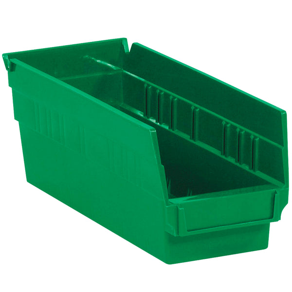 11 5/8 x 4 1/8 x 4 Green Plastic Shelf Bin Boxes 36/Case